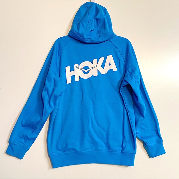 NEW HOKA Women's One One Bondi Sweatshirt Pullover Fleece Hoodie Blue Large XL - Picture 2 of 9